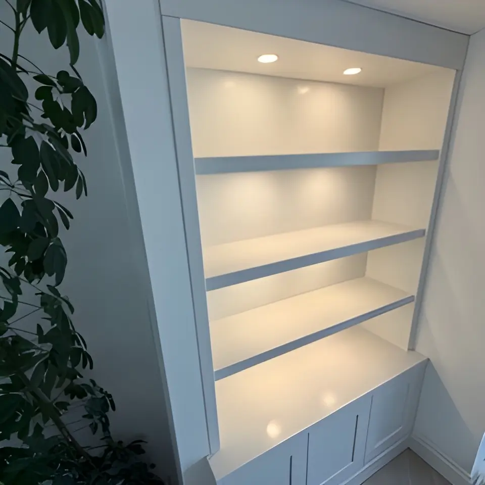 professionally painted cabinet