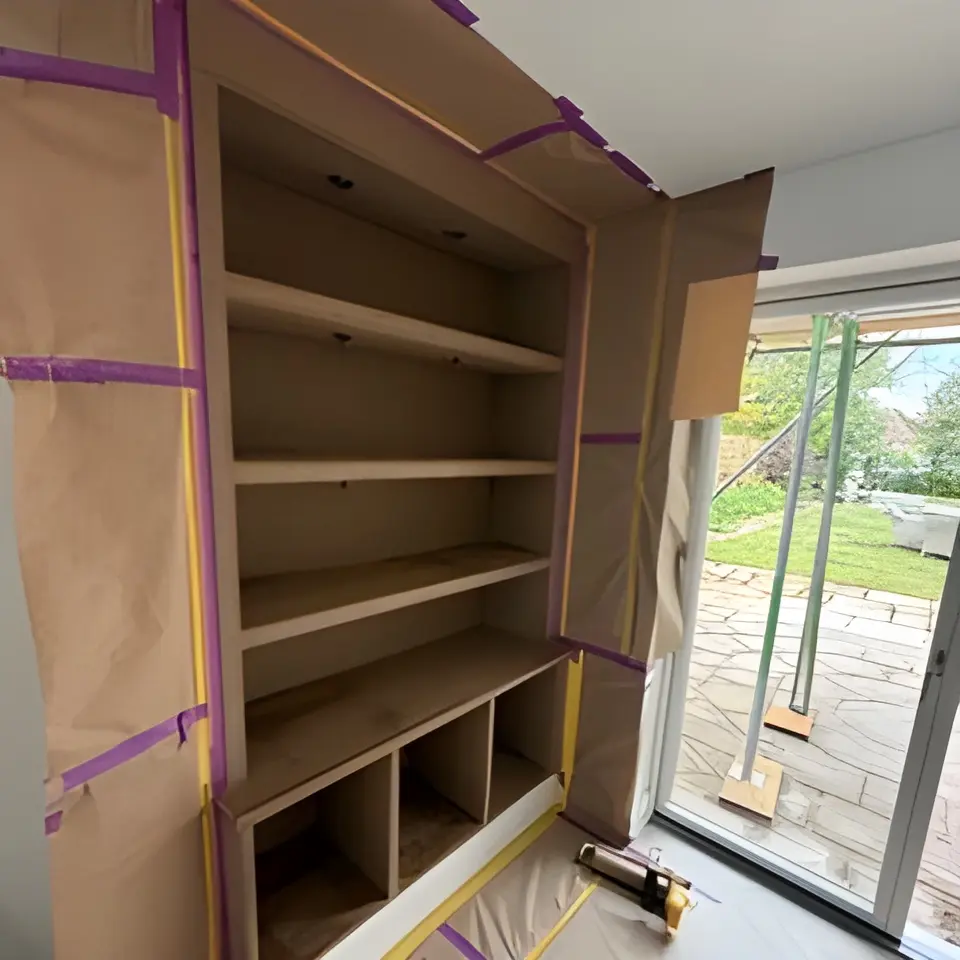 furniture being prepared prior to professional painting