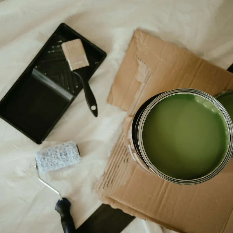 professional paint and roller