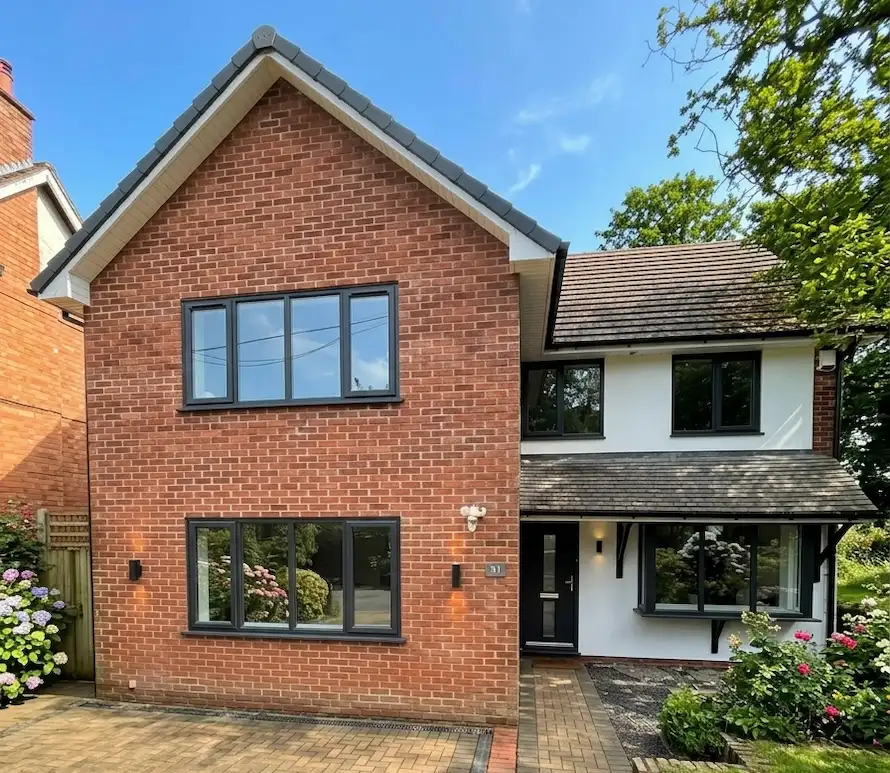 front of professionally decorated house in birmingham